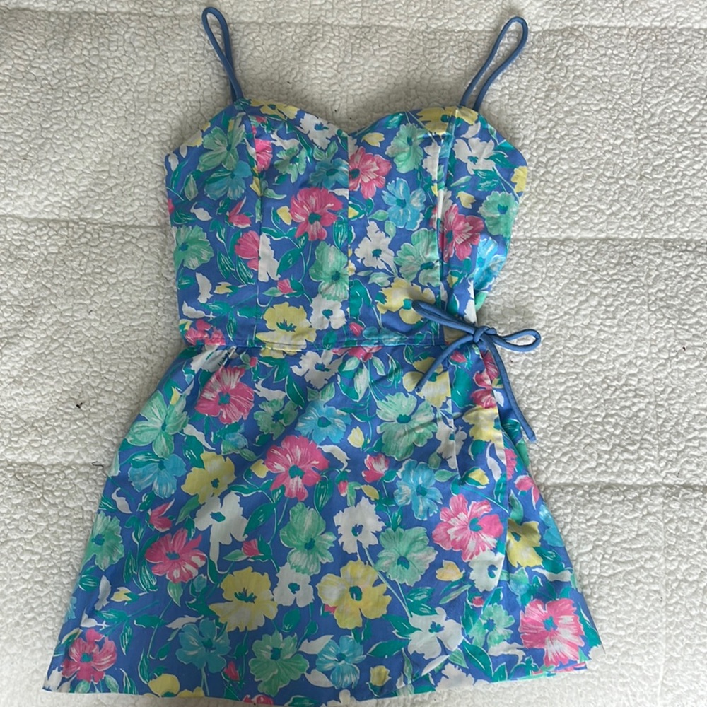 Sea Waves vintage floral print swimsuit
